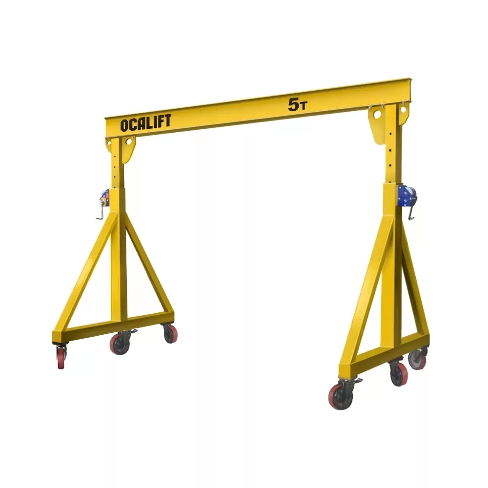 Мини-кран козловой c регулируемой высотой (МПУ) OCALIFT г/п 5т (3,5-5)х4 метра мобильный ручной